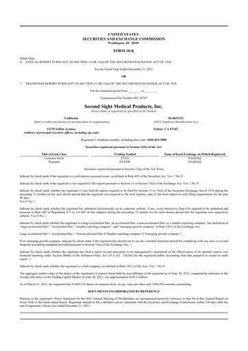 Thumbnail Vivani Medical 10-K Annual Report 2021