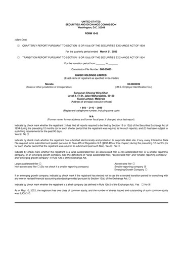 Thumbnail Fintech Scion (FintechCashier) 10-Q Quarterly Report FY2022 