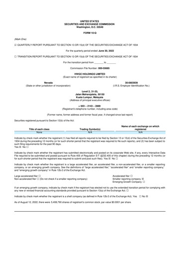 Thumbnail Fintech Scion (FintechCashier) 10-Q Quarterly Report FY2022 
