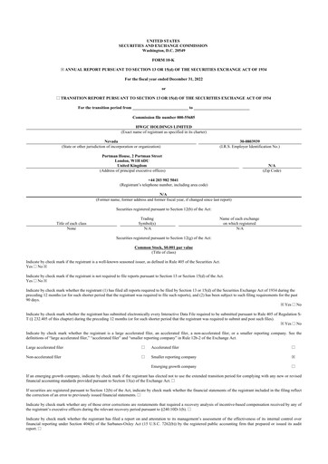 Miniature Fintech Scion (FintechCashier) 10-K Rapport annuel 2022