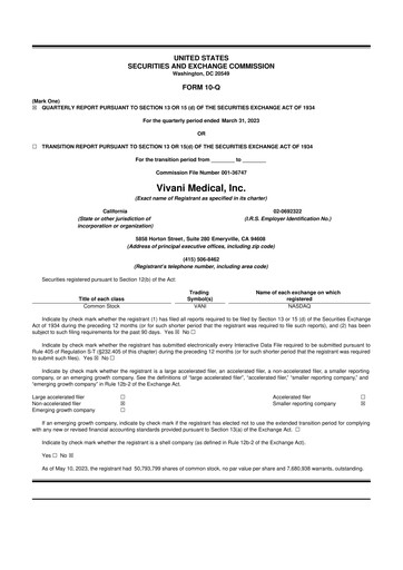 Vorschaubild Vivani Medical 10-Q Quartalsbericht 2023 