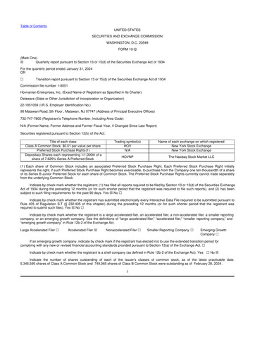 Thumbnail Hovnanian Enterprises
 10-Q Quarterly Report FY2024 
