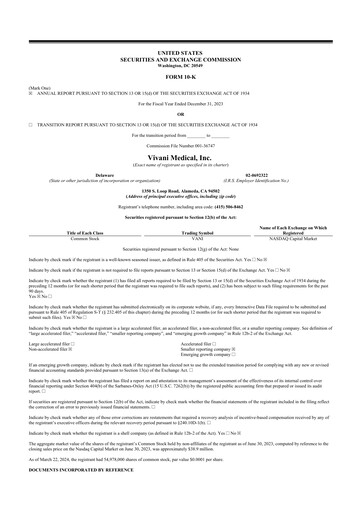 Thumbnail Vivani Medical 10-K Annual Report 2023