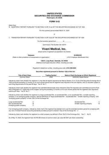 Vorschaubild Vivani Medical 10-Q Quartalsbericht 2024 