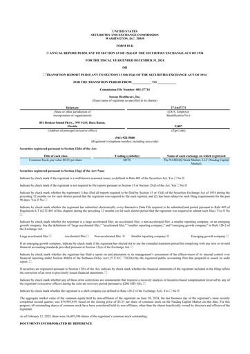 Thumbnail Sensus Healthcare 10-K Annual Report 2024