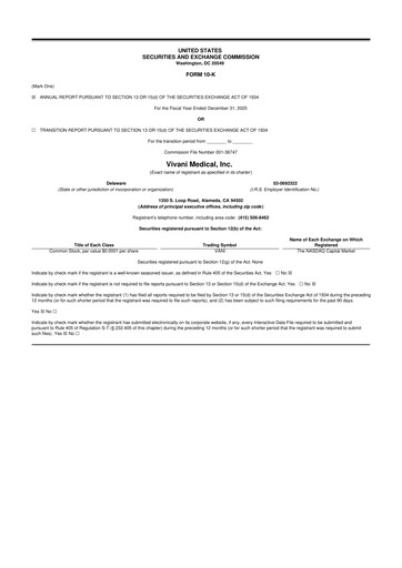 Miniature Vivani Medical 10-K Rapport annuel 2025