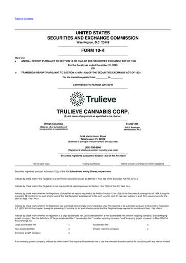 Vorschaubild Trulieve Cannabis 10-K Jahresbericht 2025