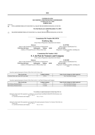 Thumbnail Corteva
 10-K Annual Report 