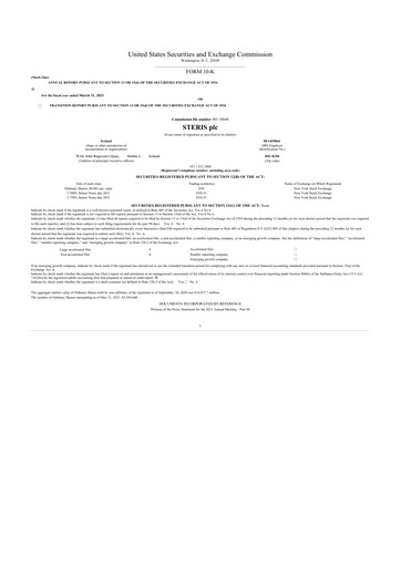 Thumbnail Steris 10-K Annual Report 2021