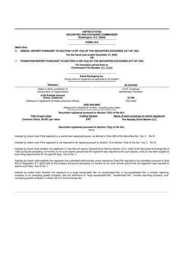 Thumbnail Karat Packaging 10-K Annual Report 2025
