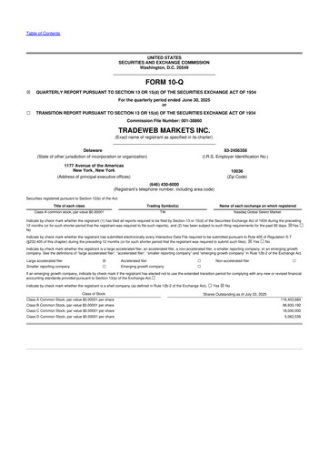 Thumbnail Tradeweb 10-Q Quarterly Report FY2025 