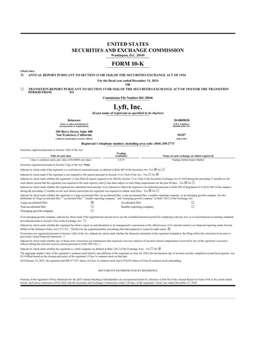 Thumbnail Lyft 10-K Annual Report 2024