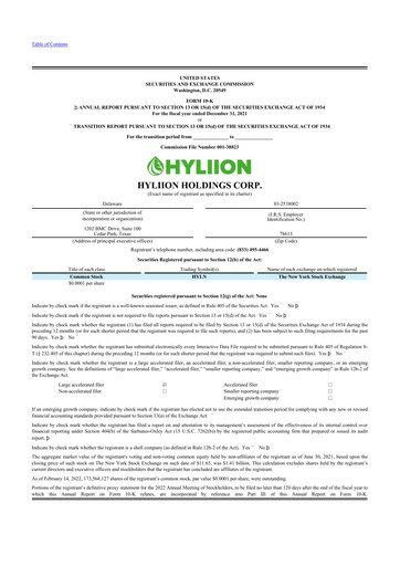 Thumbnail Hyliion 10-K Annual Report 2021