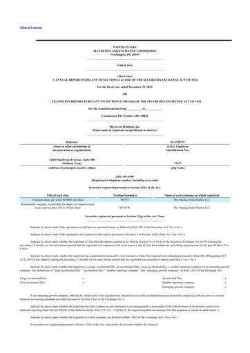 Miniature Microvast 10-K Rapport annuel 2022
