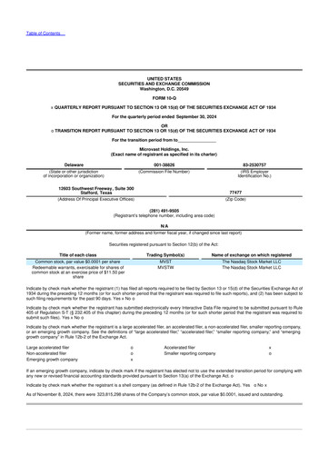 Thumbnail Microvast 10-Q Quarterly Report FY2024 