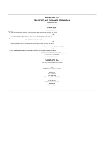 Miniature Nanobiotix 20-F Rapport annuel 2025
