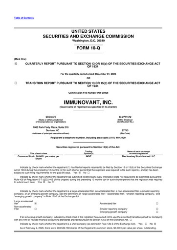 Thumbnail Immunovant 10-Q Quarterly Report FY2026 