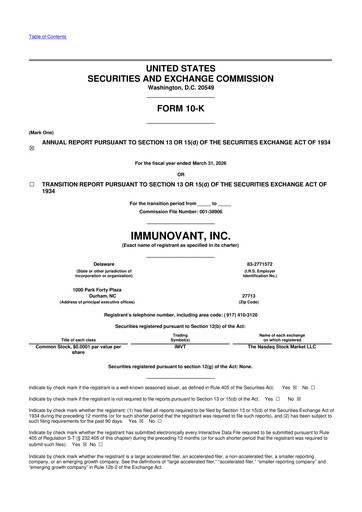 Thumbnail Immunovant 10-K Annual Report 