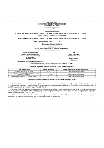 Thumbnail Clarivate 10-Q Quarterly Report FY2023 