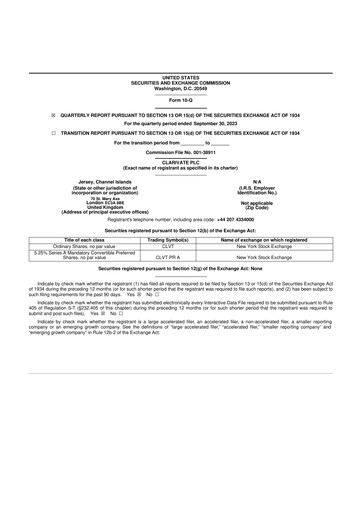 Thumbnail Clarivate 10-Q Quarterly Report FY2023 