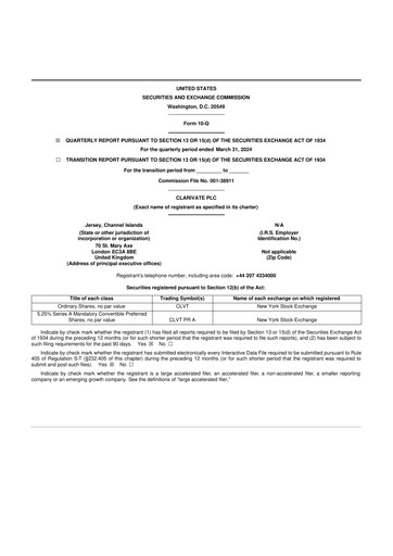 Thumbnail Clarivate 10-Q Quarterly Report FY2024 