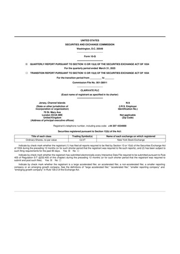 Thumbnail Clarivate 10-Q Quarterly Report FY2025 