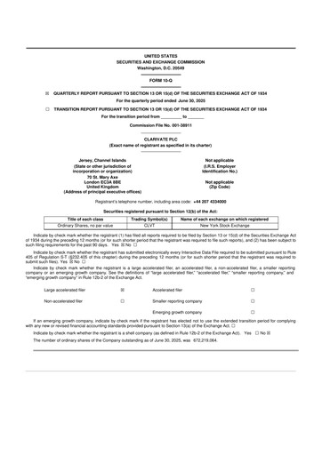 Thumbnail Clarivate 10-Q Quarterly Report FY2025 