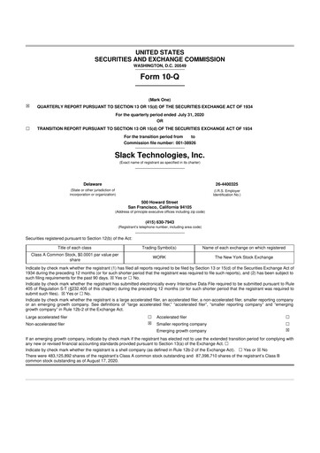 Thumbnail Slack 10-Q Quarterly Report FY2021 