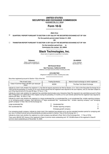 Thumbnail Slack 10-Q Quarterly Report FY2021 
