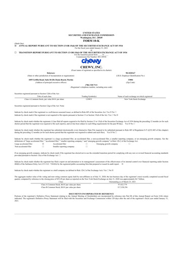 Thumbnail Chewy 10-K Annual Report 2020