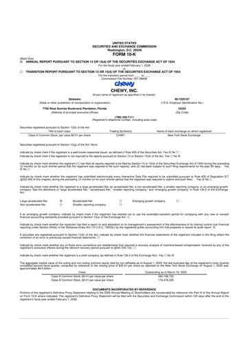 Thumbnail Chewy 10-K Annual Report 2025