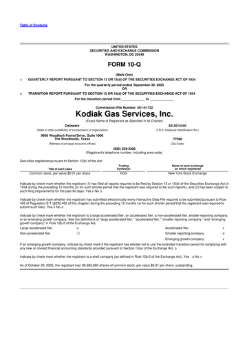 Thumbnail Kodiak Gas Services 10-Q Quarterly Report FY2025 