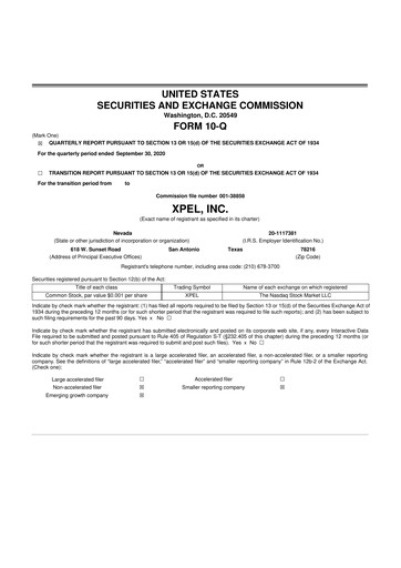 Vorschaubild XPEL 10-Q Quartalsbericht 2020 