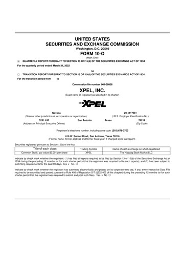 Vorschaubild XPEL 10-Q Quartalsbericht 2022 