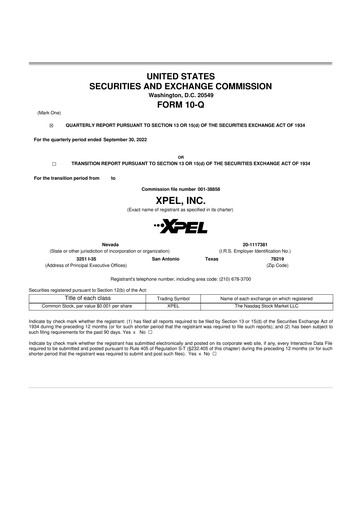 Vorschaubild XPEL 10-Q Quartalsbericht 2022 