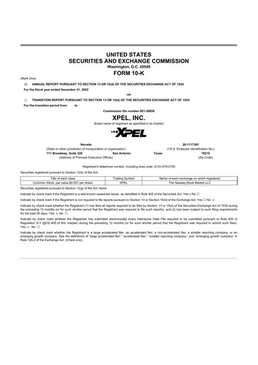 Miniature XPEL 10-K Rapport annuel 2022