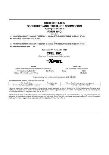 Vorschaubild XPEL 10-Q Quartalsbericht 2024 