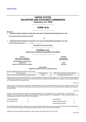 Thumbnail CoreWeave 10-Q Quarterly Report FY2025 