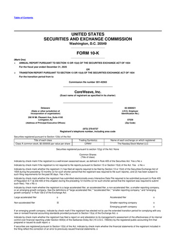 Thumbnail CoreWeave 10-K Annual Report 2025