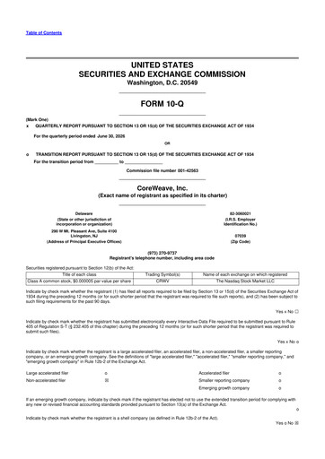 Thumbnail CoreWeave 10-Q Quarterly Report FY2026 