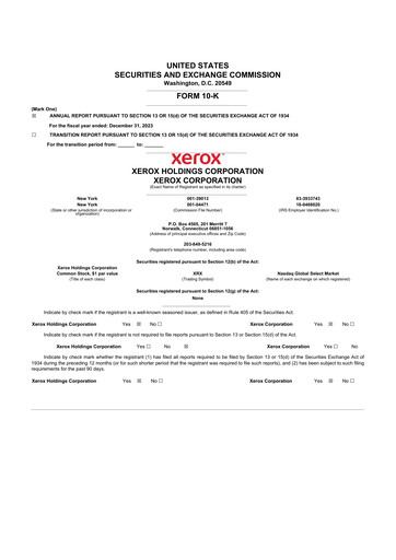 Thumbnail Xerox 10-K Annual Report 2023