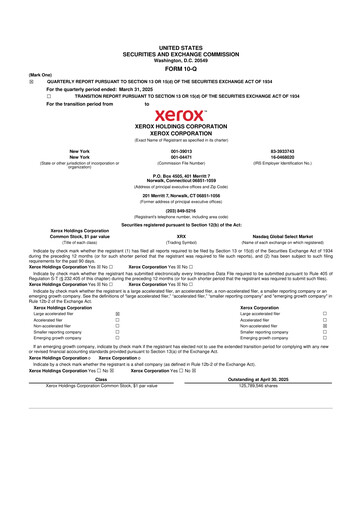 Thumbnail Xerox 10-Q Quarterly Report FY2025 