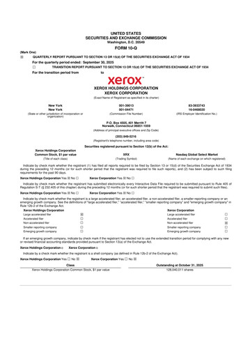 Thumbnail Xerox 10-Q Quarterly Report FY2025 