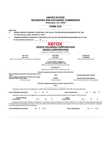 Thumbnail Xerox 10-K Annual Report 2025