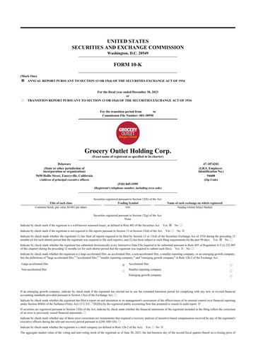 Thumbnail Grocery Outlet
 10-K Annual Report 2023