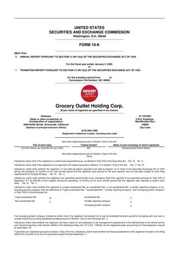 Thumbnail Grocery Outlet
 10-K Annual Report 2025