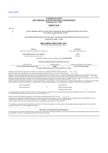 Thumbnail BellRing Brands 10-K Annual Report 