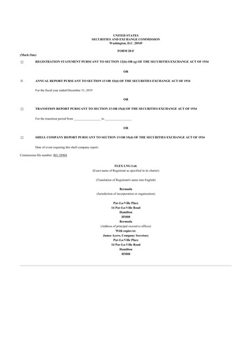 Thumbnail Flex LNG 20-F Annual Report 2019