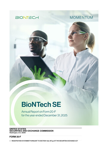 Thumbnail BioNTech 20-F Annual Report 2025