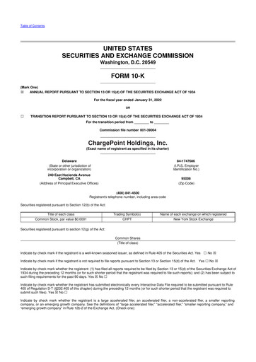 Thumbnail ChargePoint 10-K Annual Report 2022